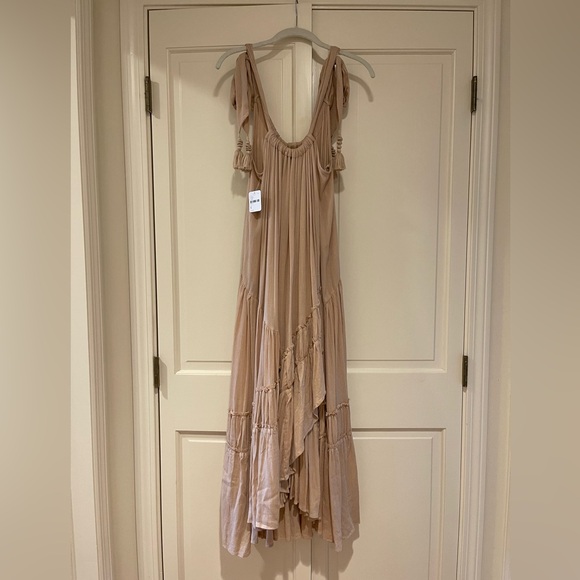NWT, Free People, Bare It All maxi dress, color: neutral, size S - Picture 4 of 11